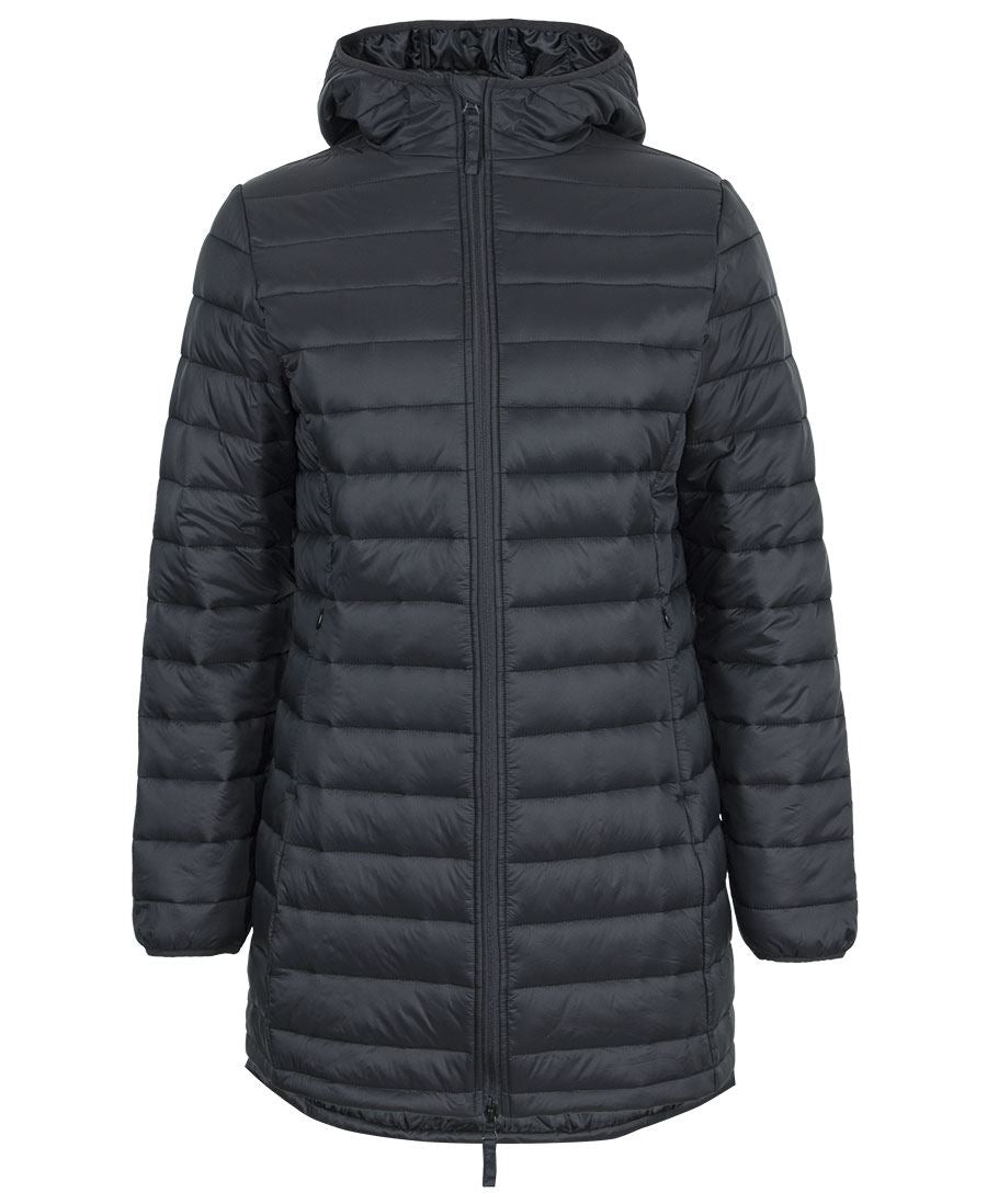 Ladies Puffer Coat with Front Left Chest Print | 3APC1