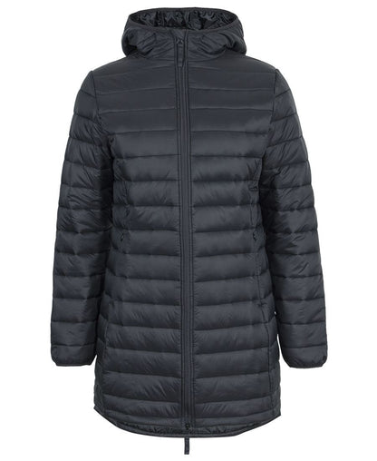 Ladies Puffer Coat with Front Left Chest Print | 3APC1