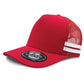 Striped Trucker Cap with Front Print | 7050