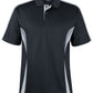 Black/White/Grey Podium Cool Polo with Front Print | Trident Sports Uniforms