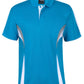 Aqua/White/Grey Podium Cool Polo with Front Print | Trident Sports Uniforms