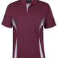 Maroon/White/Grey Podium Cool Polo with Front Print | Trident Sports Uniforms