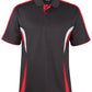 Gunmetal/Red/White Podium Cool Polo with Front Print | Trident Sports Uniforms