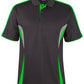Gunmetal/Pea Green/Grey Podium Cool Polo with Front Print | Trident Sports Uniforms