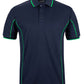 Navy/Green Podium S/S Piping Polo with Front Print | Trident Sports Uniforms