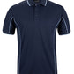 Navy/Lt Blue Podium S/S Piping Polo with Front Print | Trident Sports Uniforms