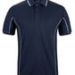 Navy/White Podium S/S Piping Polo with Front Print | Trident Sports Uniforms
