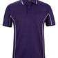 Purple/White Podium S/S Piping Polo with Front Print | Trident Sports Uniforms