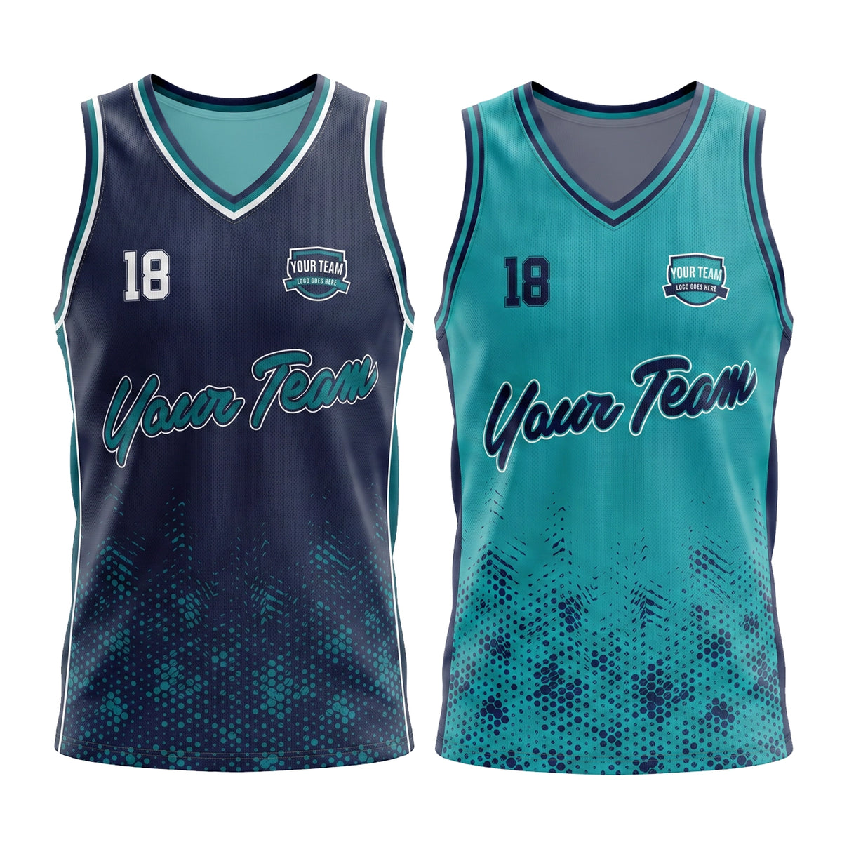 Custom Reversible Basketball Jersey Design BBRJ001 | Trident Sports Uniforms