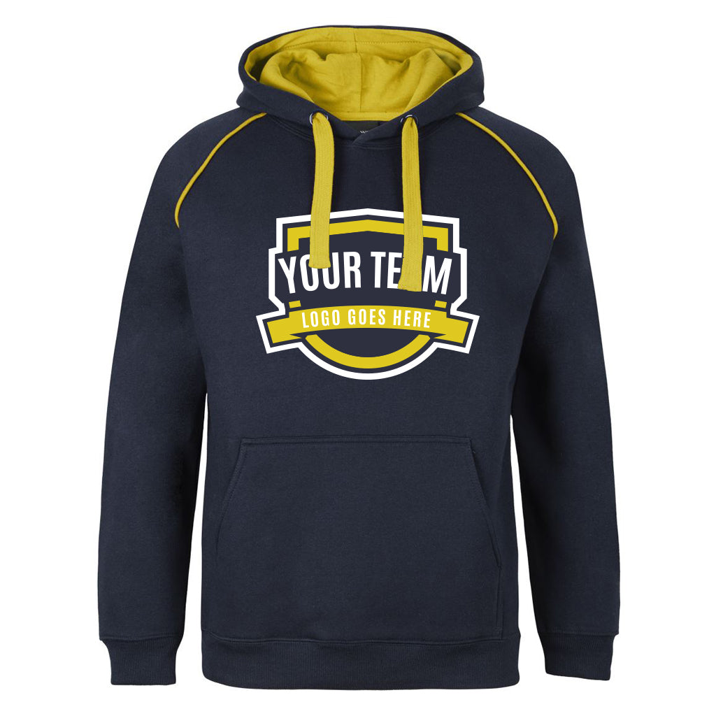 Contrast Hoodie with Front Print  | 3CFH