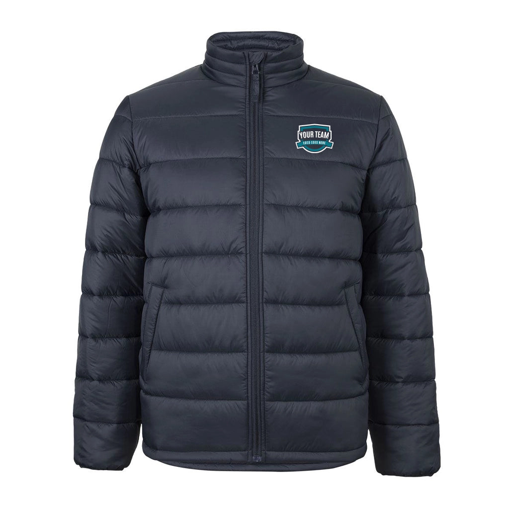 Urban Puffer Jacket with Front Left Chest Print | 3AHN