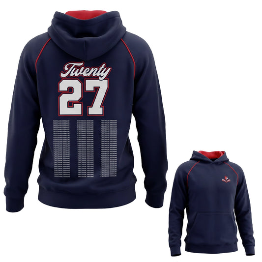 Custom School Leavers Contrast Hoodie | Left Chest & Back Print