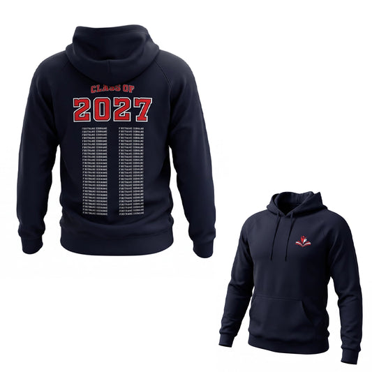 Custom School Leavers Hoodie | Left Chest & Back Print