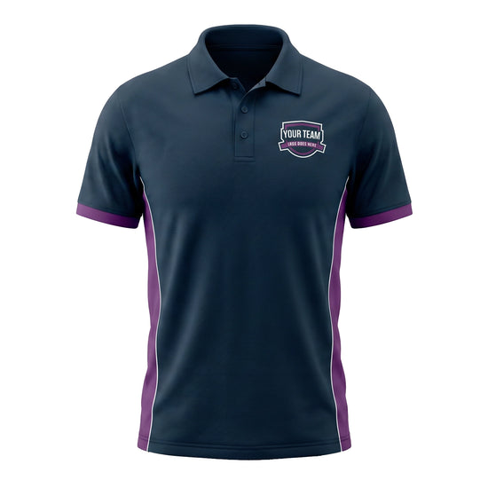 Custom Polo Purple and Navy Design