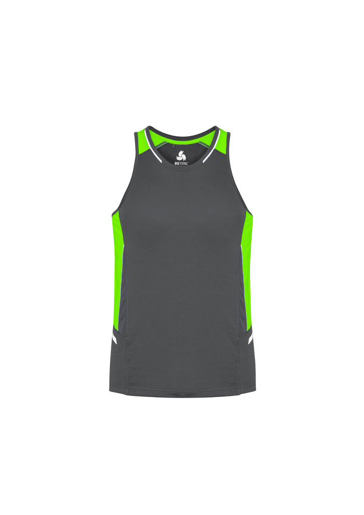 Renegade Singlet - Grey/Fluoro Lime/Silver
