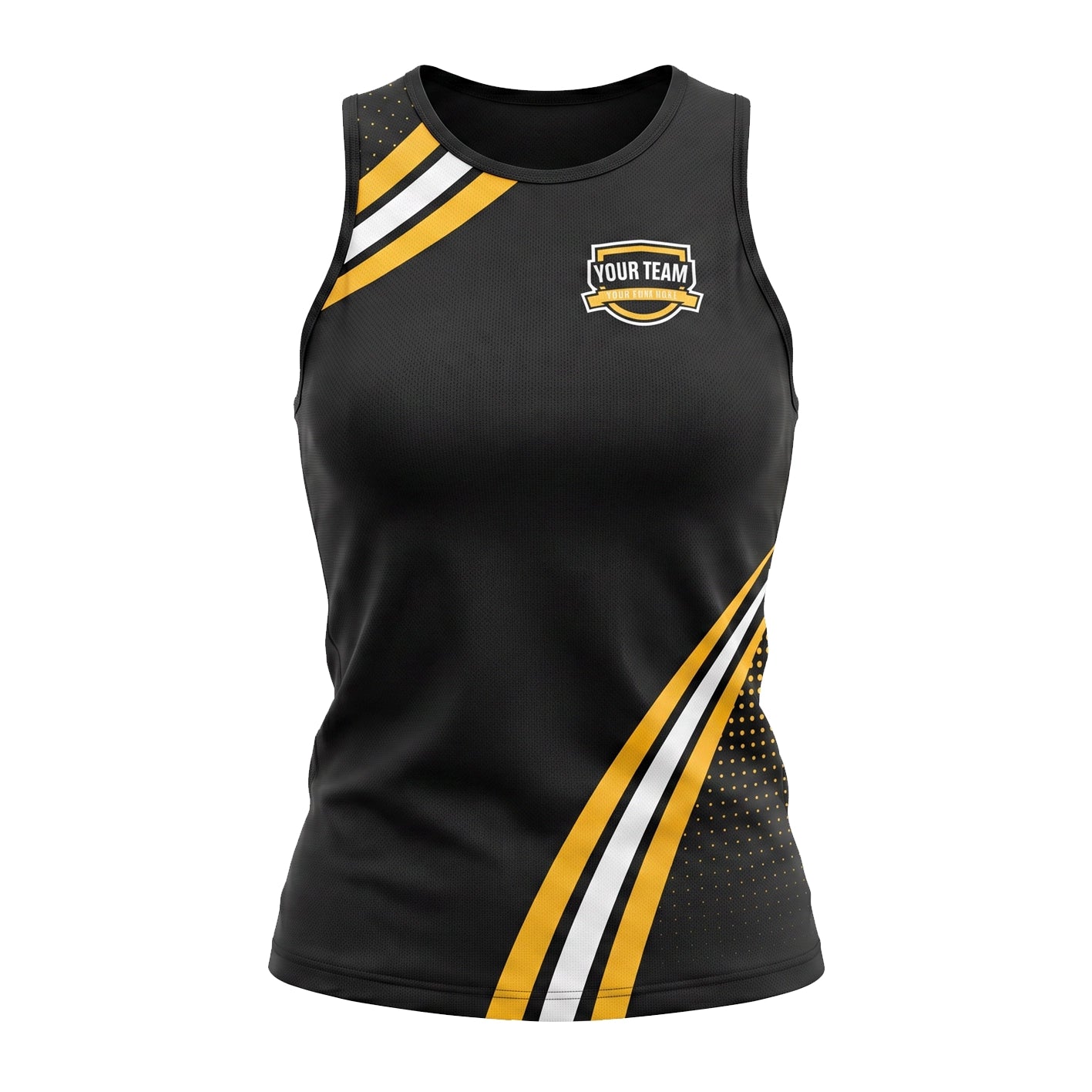 Custom Black and Yellow Singlet Design