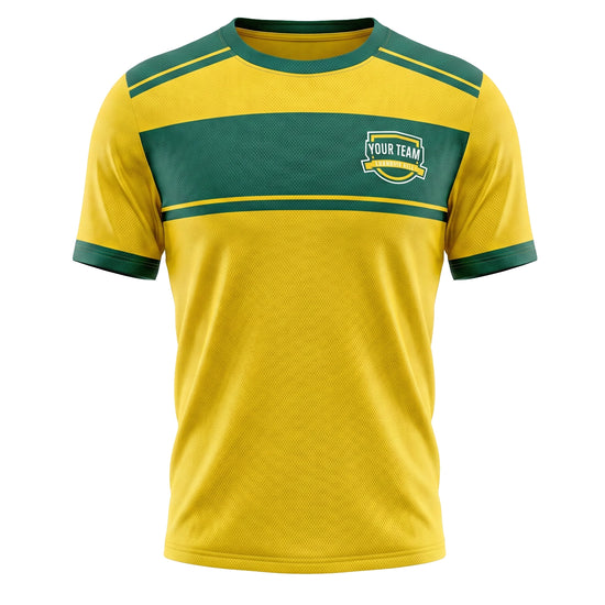 Custom T-shirt Gold and Green Design