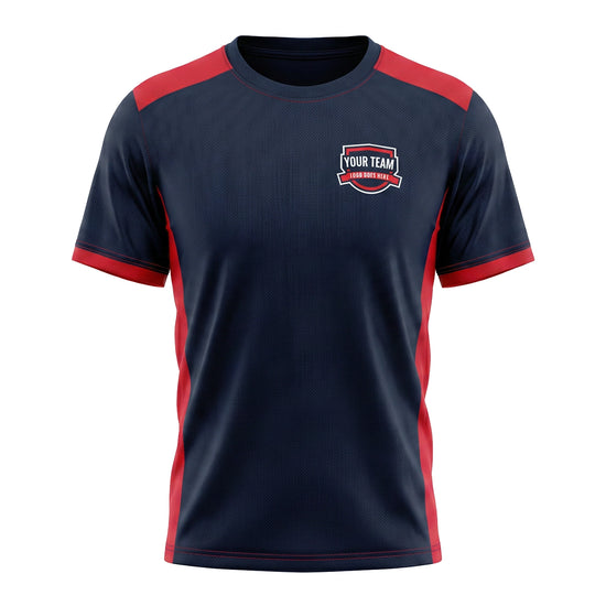 Custom T-shirt Navy and Red Design