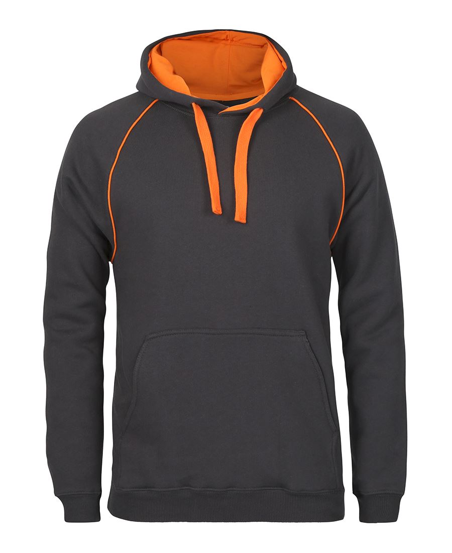 Gunmetal/Orange Custom School Leavers Contrast Hoodie | Trident Sports Uniforms